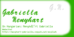 gabriella menyhart business card